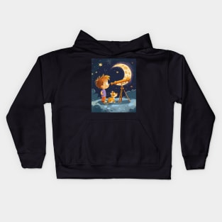 Navigating Childhood with Calvin and Hobbes Kids Hoodie